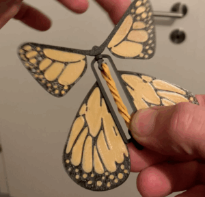 3D Printed Windup Flying Butterfly
